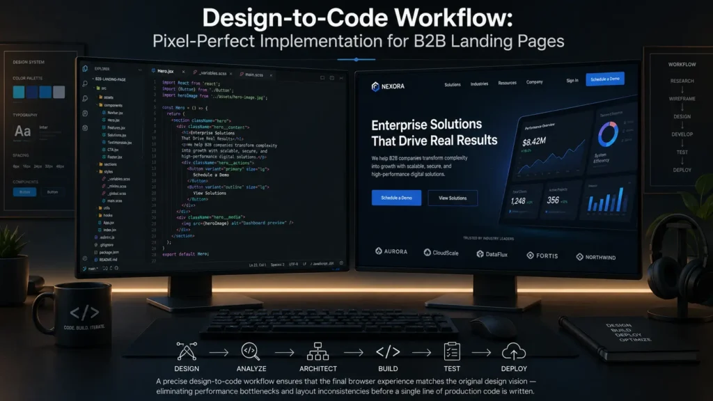 High-converting B2B landing page design
