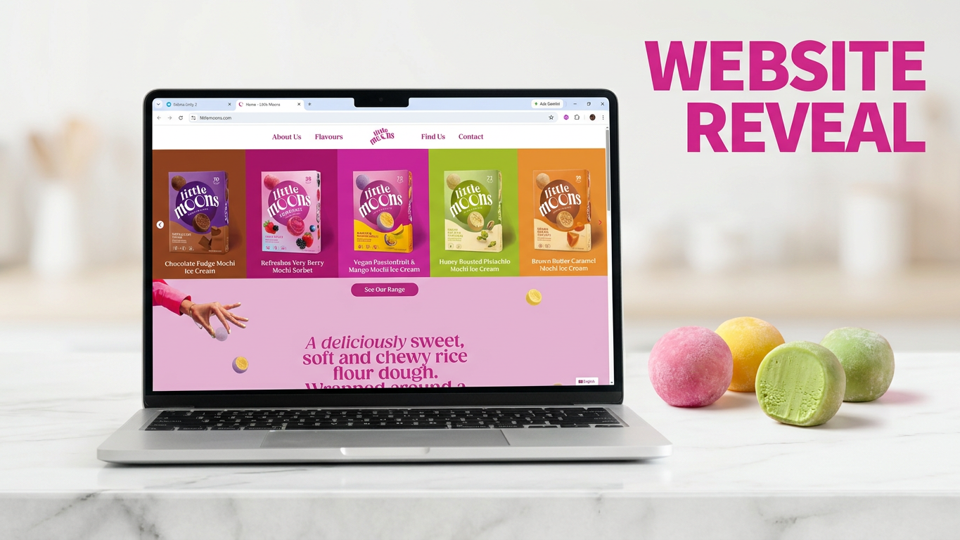 Little Moons case study video — custom WordPress brand website development for UK's viral mochi ice cream brand by MarkupMarvel