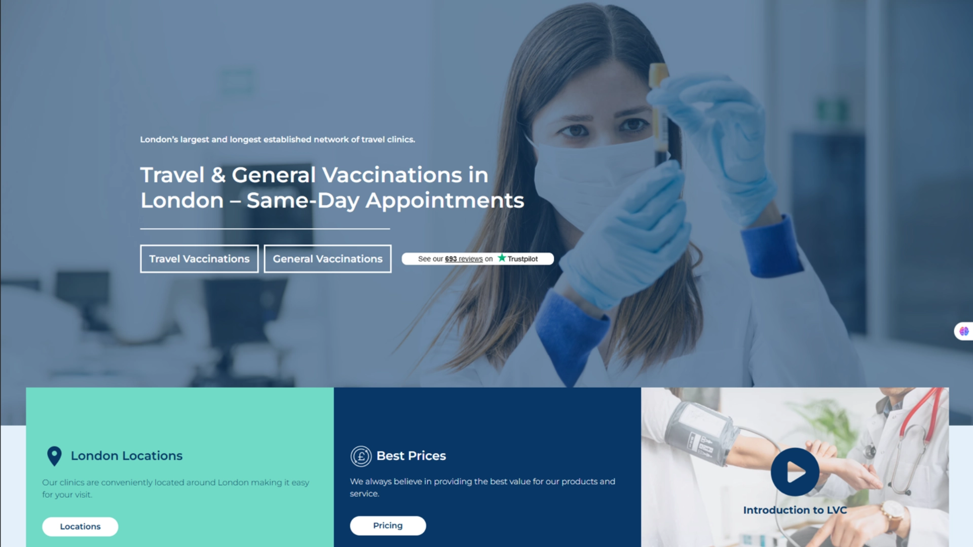 London Vaccination Clinic — Healthcare WordPress | MarkupMarvel