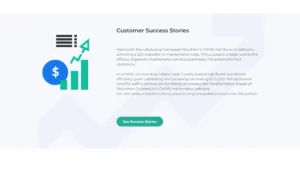 MicroMain customer success stories and case study page — enterprise WordPress website development by MarkupMarvel