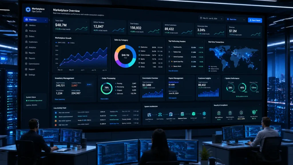 Vendor Dashboard Analytics and Sales Reporting